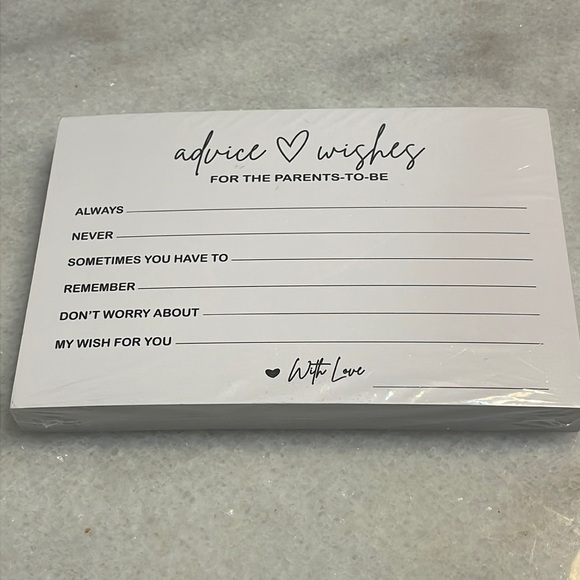 Advice and Wishes Cards for the parents to be Baby Shower Games New pack of 50 - Picture 1 of 4